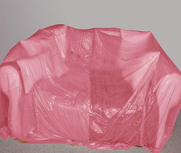Lightweight Waterproof Disposable Polythene Red And Green Dust Sheets -6pcs