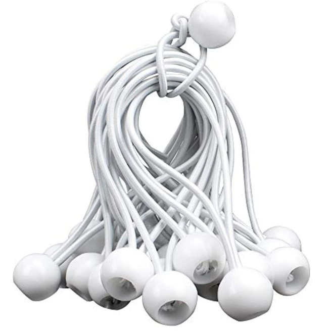 pack of 6 Ball Bungee Fixings for use with Banners in Black & White 